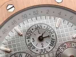 Copy Audemars Piguet Royal Oak 41mm 26574 White Dial Leather Strap Watch01026