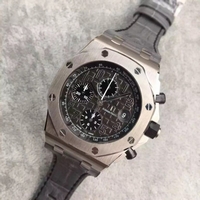 Copy Audemars Piguet Royal Oak Offshore Gray Theme Gray Leather Strap Watch00234