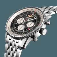 Copy High Quality Breitling Navitimer 1 B04 Chronograph GMT 48 Steel Black Breitling Watch00204