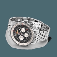 Copy High Quality Breitling Navitimer 1 B04 Chronograph GMT 48 Steel Black Breitling Watch00204