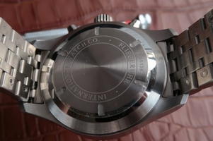 Copy IWC V6 Pilot Chrono IW377704 Black Dial Bracelet Watch00708