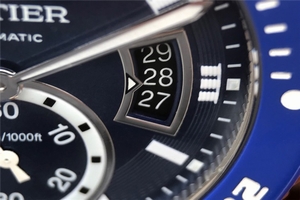 Copy Luxury Cartier J Calibre De Cartier Diver Blue Dial Blue Rubber Strap Cartier Watch00168