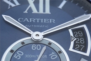 Copy Luxury Cartier J Calibre De Cartier Diver Blue Dial Blue Rubber Strap Cartier Watch00168