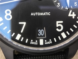 Copy Luxury IWC Big Pilot Real PR IW502001 Real Ceramic V2 Black Calfskin Strap Watch00453