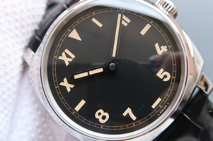 Copy Panerai PAM718 Black California Dial Black Leather Strap Panerai Watch00525