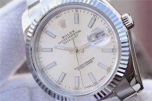Copy Rolex DateJust 41mm 126334 Fluted Bezel Silver Dial Stick Markers Bracelet Watch00310