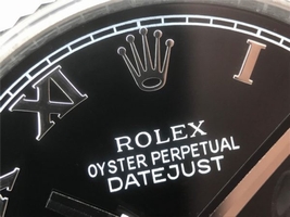 Designer Replica Rolex DateJust 36mm 116234 Black Dial Roman Markers 904L Bracelet Watch01226