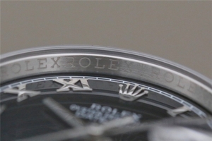 Designer Replica Rolex DateJust 36mm 116234 Black Dial Roman Markers 904L Bracelet Watch01226