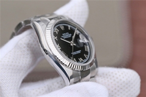 Designer Rolex DateJust 36mm 116234 Black Dial Roman Markers 904L Oyster Bracelet Watch00115