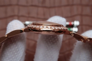 Fake Cartier Ballon Bleu 28mm Diamonds Bezel White Dial Bracelet Ronda Quartz Watch00753