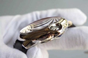 Fake Cartier Ballon Bleu Skeleton Tourbillon Black Dial Black Leather Strap Cartier Watch00759