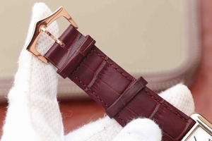 Fake Cartier Tank White Dial Brown Leather Strap Cartier Watch01009