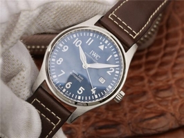 Fake IWC Mark XVIII IW327010 Le Petit Prince Blue Dial Brown Leather Strap IWC Watch01068