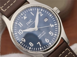 Fake IWC Mark XVIII IW327010 Le Petit Prince Blue Dial Brown Leather Strap IWC Watch01068