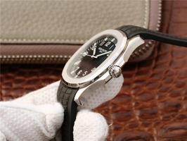 Fake Patek-Philippe Aquanaut 5167 PF Black Textured Dial Black Rubber Strap Watch00276