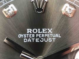Fake Rolex DateJust 41mm 126300 Gray Dial Diamonds Markers Bracelet Watch00346