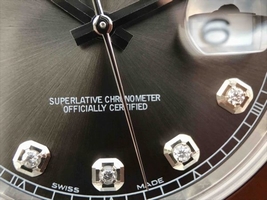 Fake Rolex DateJust 41mm 126300 Gray Dial Diamonds Markers Bracelet Watch00346