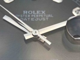 Fake Rolex DateJust 41mm 126300 Gray Dial Diamonds Markers Bracelet Watch00346