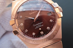 Fashion Omega V6 Constellation 123.20.35 Case Brown Dial Omega Watch00638