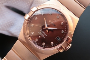 Fashion Omega V6 Constellation 123.20.35 Case Brown Dial Omega Watch00638
