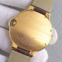 High Quality Cartier Ballon Bleu 42mm White Dial Leather Strap Cartier Watch00034