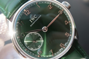 High Quality Fake IWC YLF Portuguese IW5242 Green Dial Watch00356