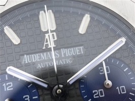 Hot Fake Audemars Piguet Royal Oak Chronograph Gray/Blue Dial Bracelet Watch00033