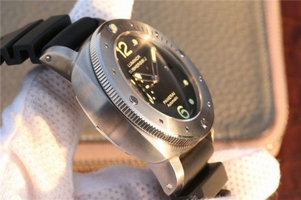 Hot Panerai PAM571 Titanium Black Dial Black Rubber Strap Panerai Watch00160