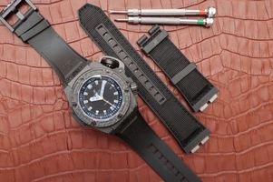 Hublot King Power OceanGraphic 4000 V6F Blue Markers Rubber Strap Watch00380