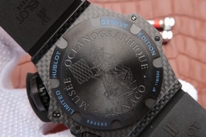 Hublot King Power OceanGraphic 4000 V6F Blue Markers Rubber Strap Watch00380