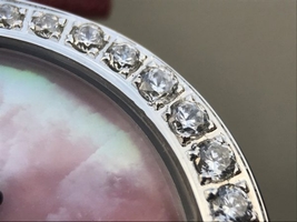 Imitation AAA Omega Omegamania Specialities 5886.72.51 Diamonds Bezel Pink Dial Ronda Quartz Omega Watch01107