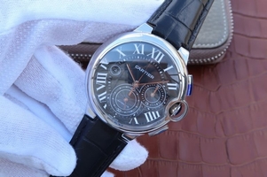 Imitation Cartier Ballon Bleu De Cartier Chrono Black Dial Watch01147