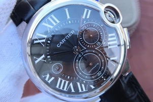Imitation Cartier Ballon Bleu De Cartier Chrono Black Dial Watch01147