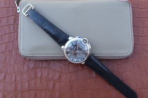 Imitation Cartier Ballon Bleu De Cartier Chrono Black Dial Watch01147