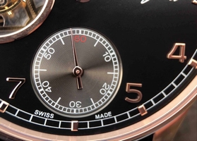 Imitation IWC AZ Portuguesebillon Black Dial Leather Strap Watch01061