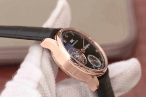 Imitation IWC AZ Portuguesebillon Black Dial Leather Strap Watch01061