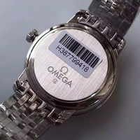 Imitation Omega MKF De Ville 33mm Diamonds Markers White Dial Bracelet Watch00030