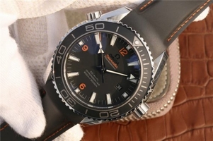 Imitation Omega Planet Ocean Professional Ceramic Bezel 45mm Orange Marker Rubber Strap Watch00996