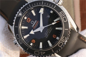 Imitation Omega Planet Ocean Professional Ceramic Bezel 45mm Orange Marker Rubber Strap Watch00996