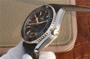 Imitation Omega Planet Ocean Professional Ceramic Bezel 45mm Orange Marker Rubber Strap Watch00996