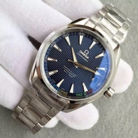 Imitation Omega Seamaster CO-AXIAL Master PyeongChang 2018 Blue Dial Bracelet Omega Watch01015