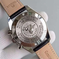 Imitation Omega Speedmaster apollo 11 40th anniversary Black Dial Leather Omega Watch00096