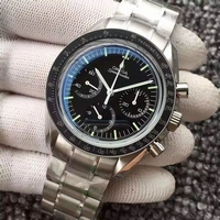Imitation Omega Speedmaster MoonWatch NASA Black Dial Bracelet Watch01399