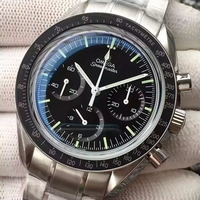 Imitation Omega Speedmaster MoonWatch NASA Black Dial Bracelet Watch01399