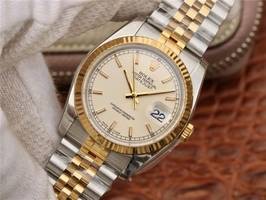 Imitation Rolex DateJust 36 126233 White Dial Stick Markers Jubilee Bracelet Rolex Watch00151