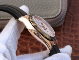 Imitation Rolex Daytona 116515 White Dial Black Rubber Strap Watch00765