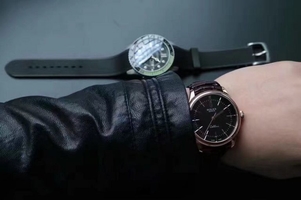 Imitation Rolex MK Cellini Time 50505 Black Dial Leather Strap Rolex Watch00787