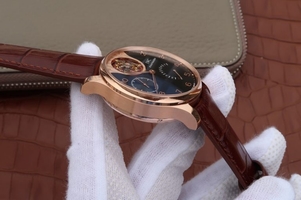 IWC AZ Portuguese Tourbillon IW5042 Black Dial Leather Strap Watch00862