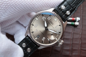 IWC Big Pilot Real PR IW500906 Silver Dial Leather Strap IWC Watch00874