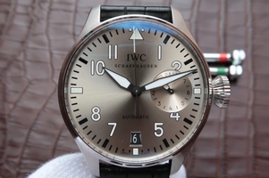 IWC Big Pilot Real PR IW500906 Silver Dial Leather Strap IWC Watch00874